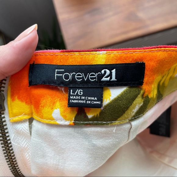 Forever 21 Colorful Floral Peplum Skirt - Picture 6 of 6